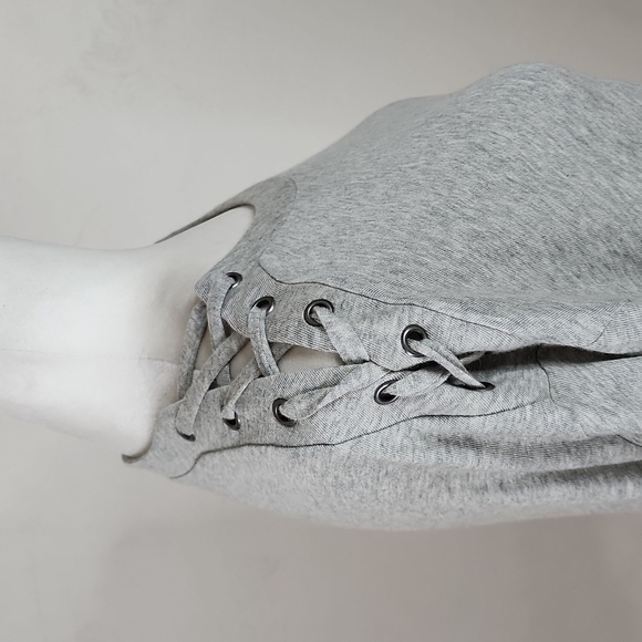 Enza Costa Lace Up Shoulder Cashmere Long Sleeve Top Size Medium - Picture 7 of 17